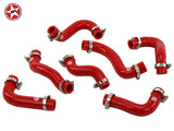 Silicone - Charge Cooler Radiator Hose Kit - Stoney Racing - Celica ST185 RC & CS - Red