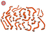 Ancillary Coolant & Breather Silicone Hose Kit - Stoney Racing - MR2 Rev 3 Turbo - Orange
