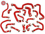 Ancillary Coolant & Breather Silicone Hose Kit - Stoney Racing - MR2 MK2 Rev 3+ NA - Red