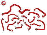 Ancillary Coolant & Breather  Silicone Hose Kit -Stoney Racing - MR2 MK2 Rev 1 & 2 NA - Red
